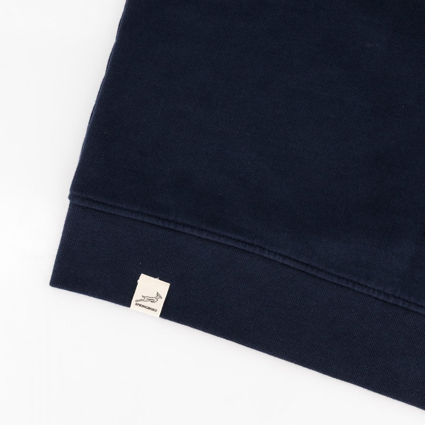 Springboks Official Navy Quarter-Zip Sweatshirt: Heavyweight French Terry Cotton Comfort