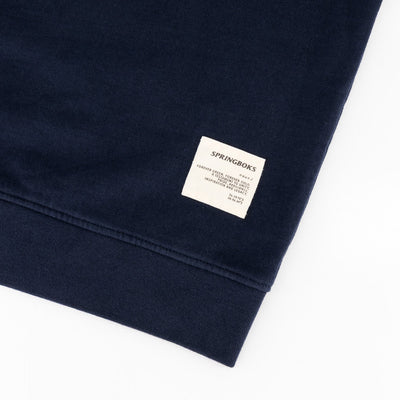 Springboks Official Navy Quarter-Zip Sweatshirt: Heavyweight French Terry Cotton Comfort