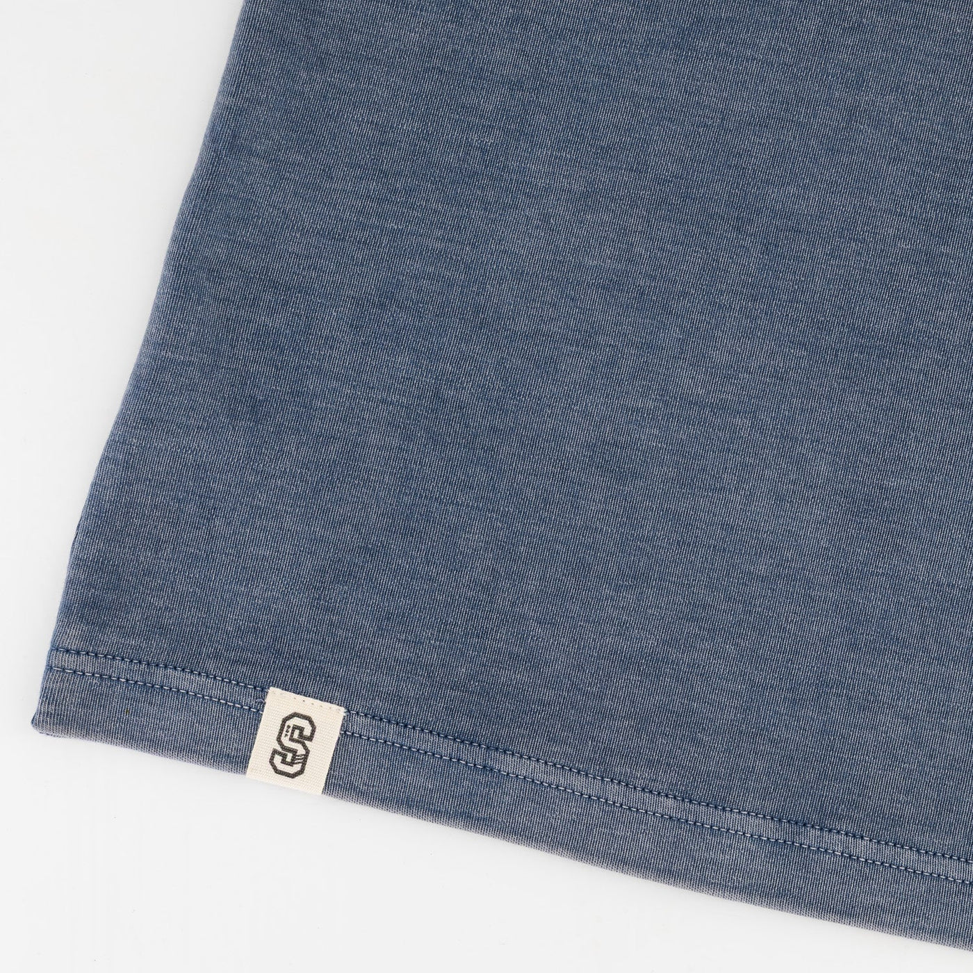 Stillknocks Men's Acid Wash Boxy Fit Crewneck Tee - Faded Denim Cotton Comfort