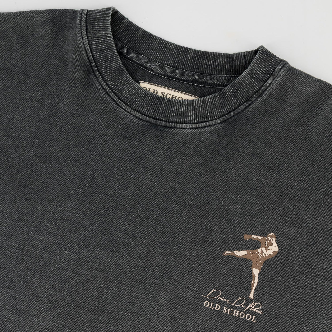 Stillknocks Turb Grey Acid Wash Boxy Crew Tee for Relaxed Streetwear Style