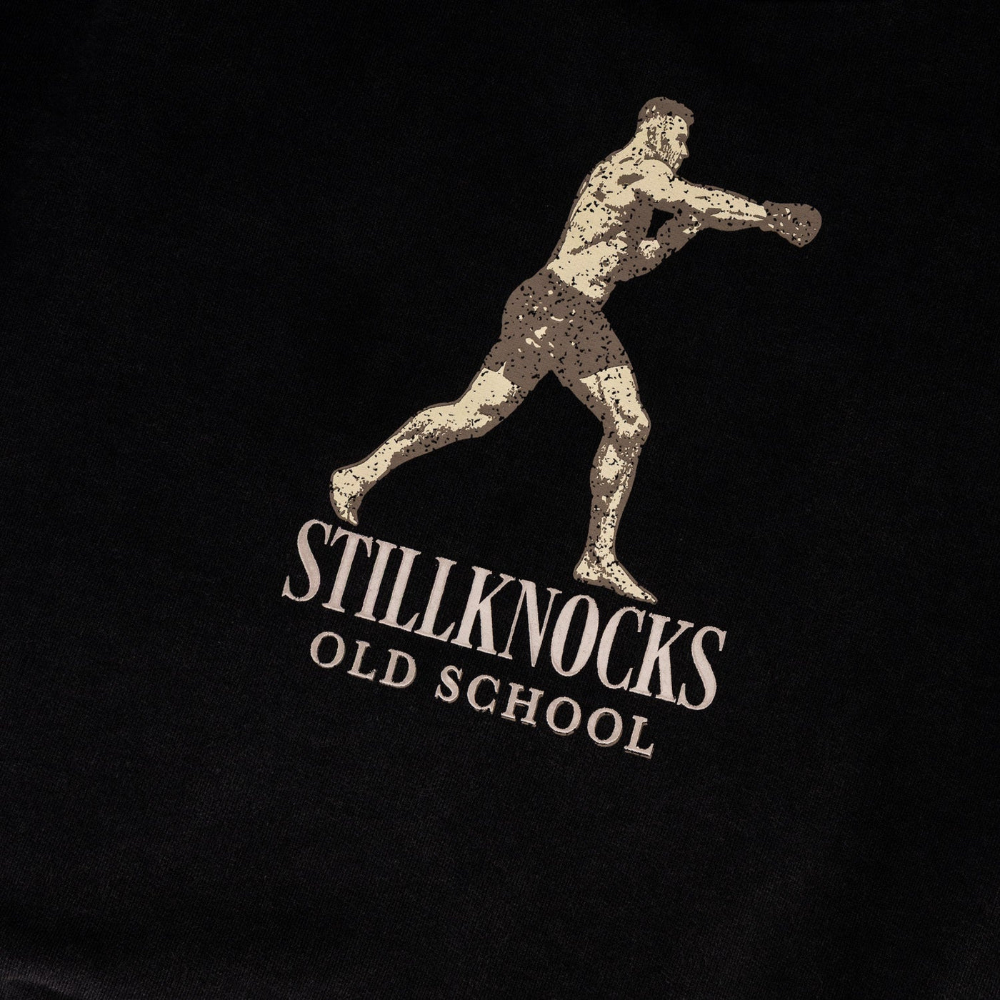 Stillknocks Acid Wash Hoodie: Vintage Black Heavyweight French Terry Sweatshirt