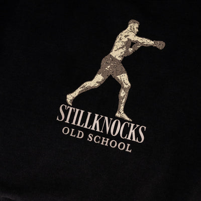 Stillknocks Acid Wash Hoodie: Vintage Black Heavyweight French Terry Sweatshirt