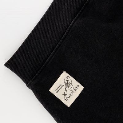 Stillknocks Acid Wash Hoodie: Vintage Black Heavyweight French Terry Sweatshirt