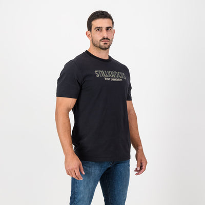 Stillknocks Built Different Crew Tee - Premium Black Cotton - Iconic Print