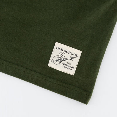 Stillknocks Built Different Crew Tee Military Olive Sueded Cotton Legends Fight Pack