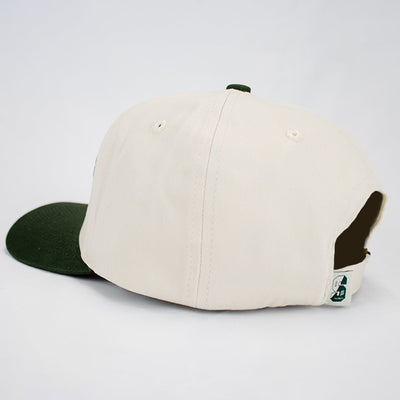 Stillknocks Champions Two-Tone Trucker Cap: Premium Ivory Green Cotton Twill, Embroidered