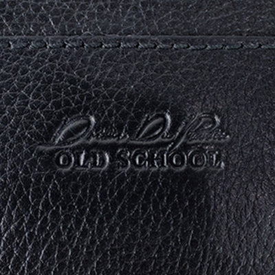 Stillknocks Premium Pebbled Leather Card Holder – Sleek Black Minimalist Design