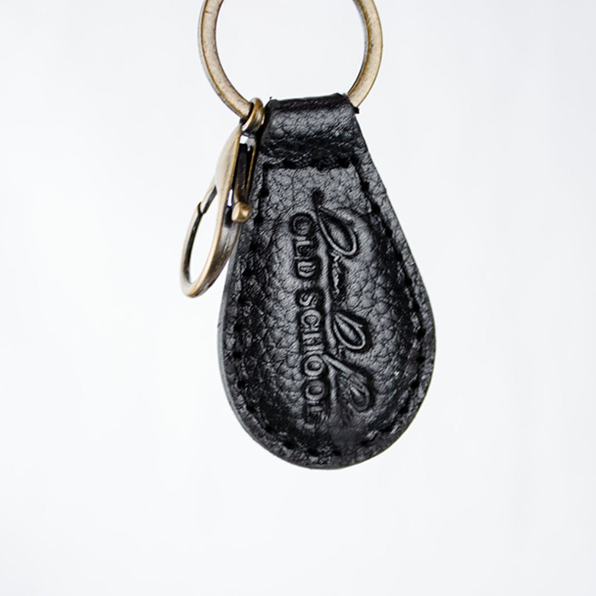 Durable Black Pebbled Leather Key Ring - Stillknocks Dricus Du Plessis Signature