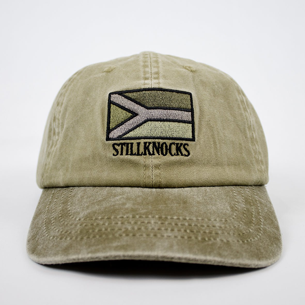 Stillknocks Military Olive Flag Dad Cap: Vintage Look, Proudly SA Embroidered Heritage