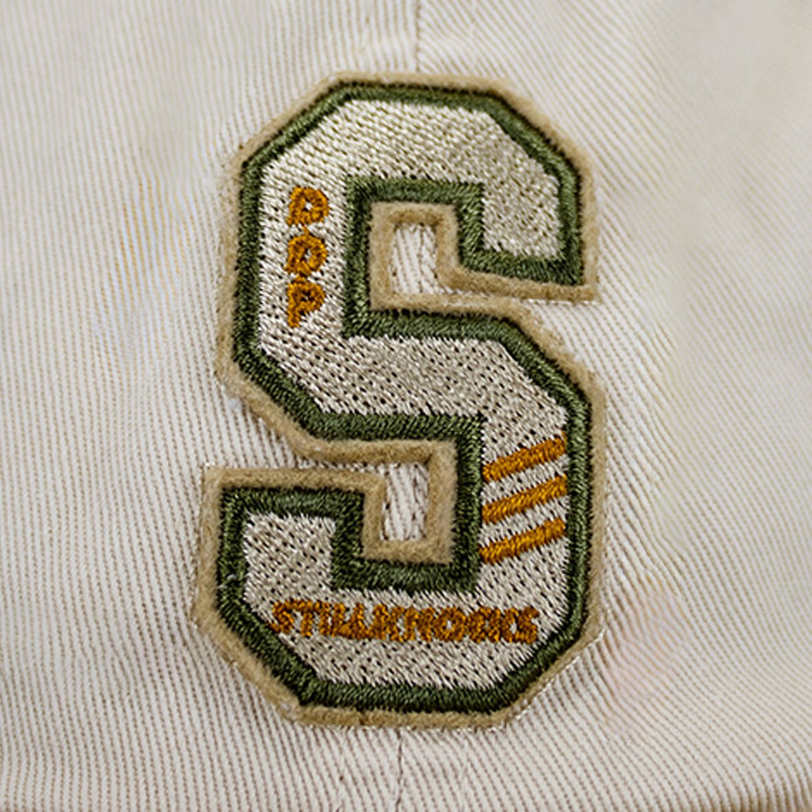 Iconic Stillknocks S Dad Cap: Ivory, Embroidered Felt Badge Fan Gear