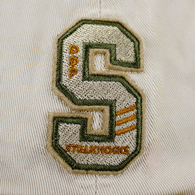 Iconic Stillknocks S Dad Cap: Ivory, Embroidered Felt Badge Fan Gear
