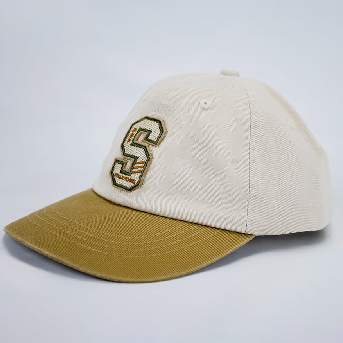 Iconic Stillknocks S Dad Cap: Ivory, Embroidered Felt Badge Fan Gear