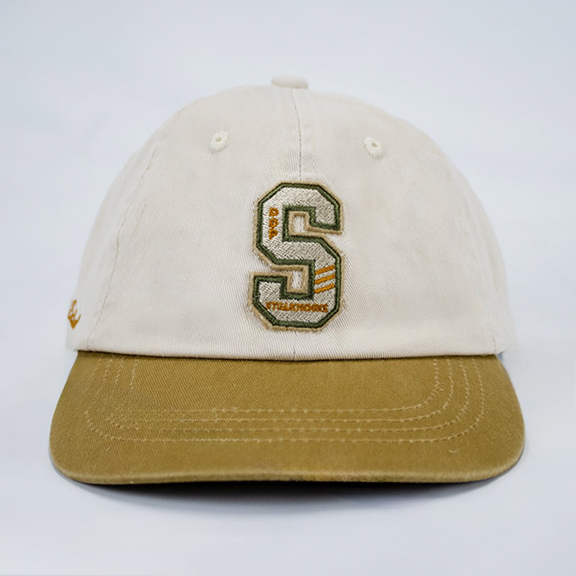 Iconic Stillknocks S Dad Cap: Ivory, Embroidered Felt Badge Fan Gear