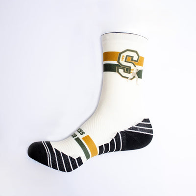 Stillknocks S Versus Ivory Crew Socks: Premium Cotton Blend, Style, Comfort