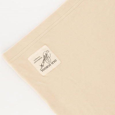 Stillknocks Ivory Boxy Tee: Soft Cotton, Relaxed Drop-Shoulder Fit, Tonal Logo