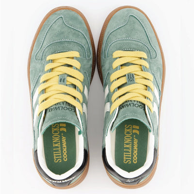 Limited-Edition Stillknocks Coolway Old School Forest Green Suede Sneakers