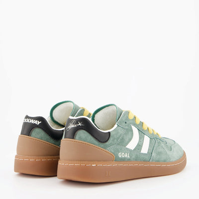 Limited-Edition Stillknocks Coolway Old School Forest Green Suede Sneakers