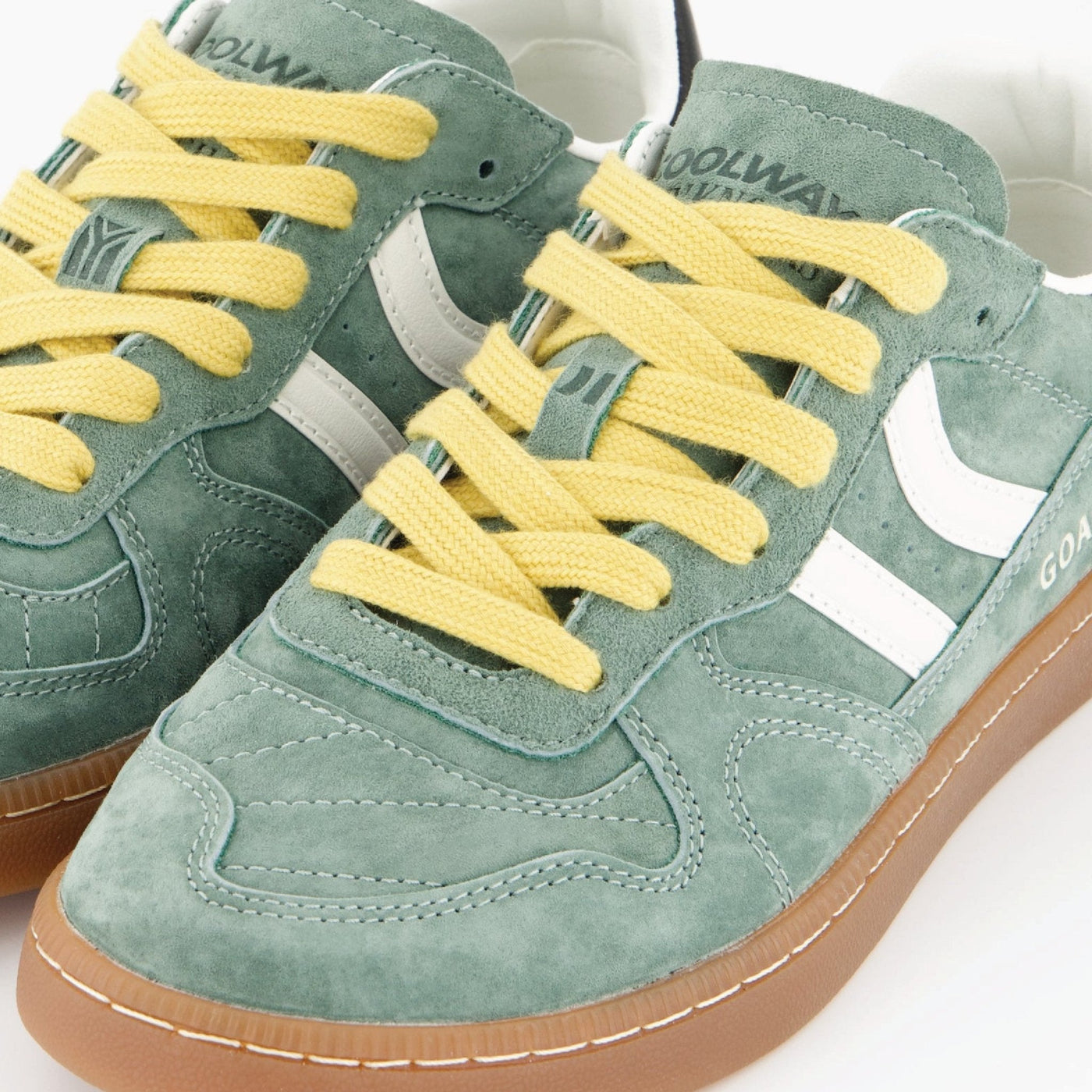 Limited-Edition Stillknocks Coolway Old School Forest Green Suede Sneakers