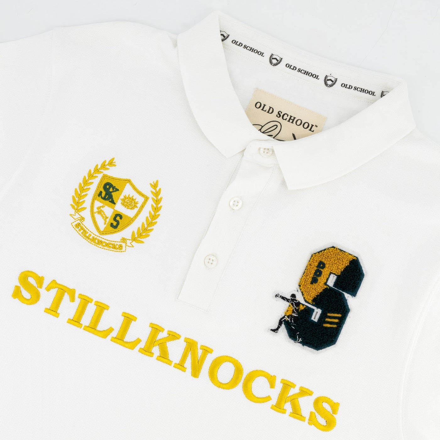 Stillknocks Real DDP Short Sleeve Polo Shirt - Premium Cotton Pique White