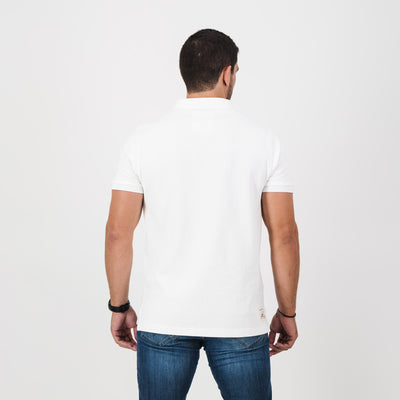Stillknocks Real DDP Short Sleeve Polo Shirt - Premium Cotton Pique White