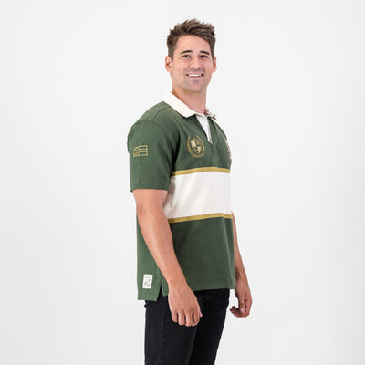 Stillknocks Rugby Jersey: Premium Military Olive Cotton, Champion Tribute, Enhanced Embroidery