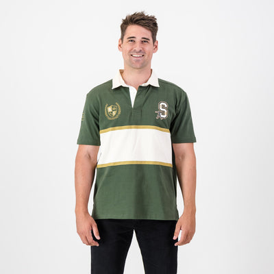 Stillknocks Rugby Jersey: Premium Military Olive Cotton, Champion Tribute, Enhanced Embroidery