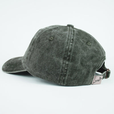 Vintage Distressed Cotton Springbok Dad Cap - Military Olive Green Rugby Fan Hat