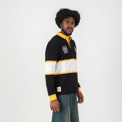 Authentic Voortrekker Bethlehem School Rugby Jersey - Black, White, Yellow Striped