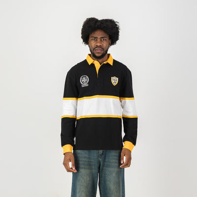 Authentic Voortrekker Bethlehem School Rugby Jersey - Black, White, Yellow Striped
