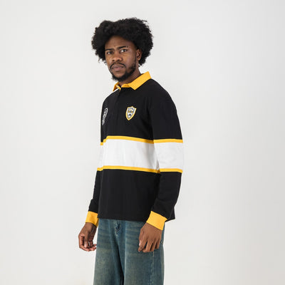 Authentic Voortrekker Bethlehem School Rugby Jersey - Black, White, Yellow Striped