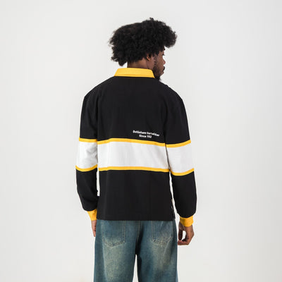 Authentic Voortrekker Bethlehem School Rugby Jersey - Black, White, Yellow Striped